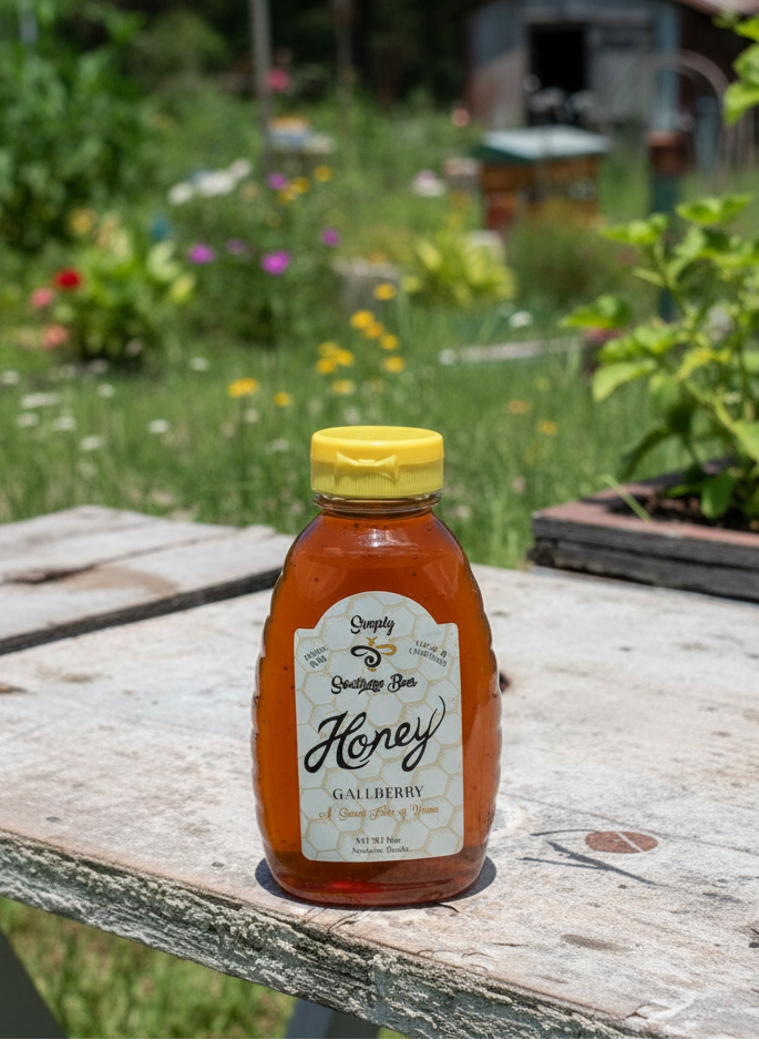 Gallberry honey 1lb Squeeze Bottle